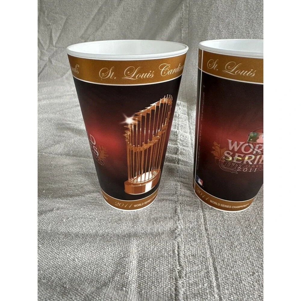 2011 World Series Championship Plastic Cups STL Cardinals - Saint Louis! Set 4
